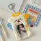 aieibuy Porte-carte Photo en peluche avec porte-clés, pochette Photo diable/ange, porte-carte Photo Kpop, porte-carte d'étudiant, pendentif de sac