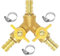 Beduan 3 Way Shut Off Ball Valve, 3/4 Hose Barb 2 Switch Brass Y Shaped Valve for Air Water Fuel Gas