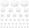 160 PCS Plastic Hole Plug Set - Snap-In Locking Caps in Assorted Sizes (White)
