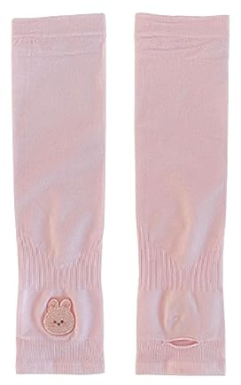 LUOFENG Manchons d'été, 2 pièces, manchons de bras anti-UV pour enfants de 4 à 12 ans, housse de refroidissement douce et respirante avec trou pour le pouce