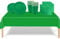 53PCS Green Tableware Decorations for Kids Christmas,Disposable Party Tableware Set Tablecloth Table Covers,7inch Paper Plates,Paper Napkins,Cups for Xmas Birthday Wedding Party Favor