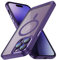 Anlalish Magnetica Cover per iPhone 12 Pro Max Compatibile con MagSafe, Custodia iPhone 12 Pro Max Trasparente Antiurto Rigida in TPU Protezione (Viola Scuro)