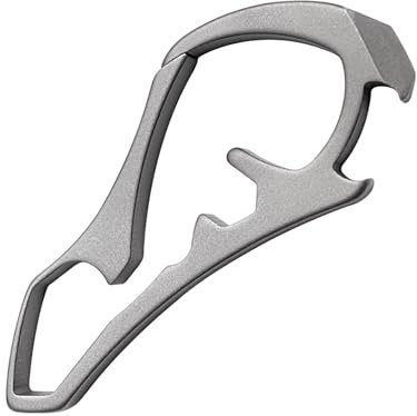 Titanium Keychain,Carabiner Clip,EDC Keychain Quick Release,Key Holder,EDC Multi-Tool Crowbar,Bottle Opener,Can Opener,Nail Remover,Box Opener Tool for Keys Men Women Bag/Belt/Purse Outdoor Camping