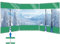 HQQMNY Transparent Outdoorvorhang Plane mit Ösen H2,2mxL3m PVC Winddicht Vorhang 0.5mm Wasserdichter Planen Trennvorhang für Garage Terrassen Gartenlauben Balkon Grün + 1 RV