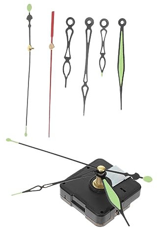 KITANDOVE 1 Satz Uhrwerk beleuchtete Wanduhr Uhrenbausatz Uhr-Kit Uhrennummern Streichkit uhrzeiger Set uhrenzeiger Set Uhr-Bausatz selber Machen Uhrmotoren batteriebetriebener Ersatz Metall