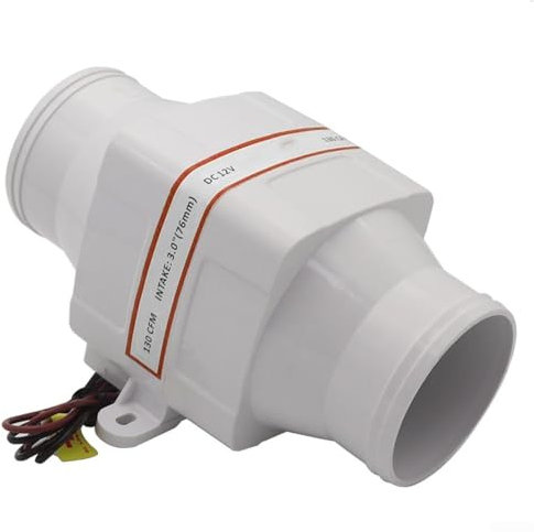 Getdoublerich 1Pc 24V DC Inline Blower 3 Marine Bilge Air Silent Fan For Yacht Boat RV Experience Superior Ventilation