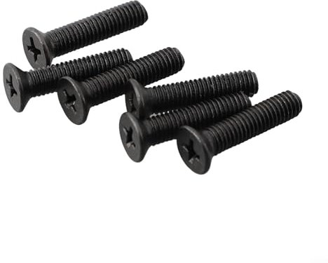 NbgrvB Bohrfutterschaft-Adapterschraube, M5 x 22 mm, 6-teilig, Linksgewinde, Schwarz, Metall