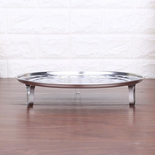 Griglia da cucina in acciaio inox con 3 gambe, accessorio da cucina perfetto per cuocere a vapore verdure e altro (18 cm)