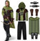 Joellfuner Robin Hood Kostüm Herren, Mittelalter Jäger Kostüm, Robin Hood Kostüm mit Pfeiltasche, Gürtel, Stiefelüberzüge, Handgelenkschoner, Bogenschütze Männer Outfit Set für Dress Up Party (L)