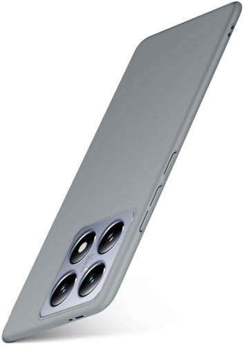 moex für Xiaomi 14T Pro Hülle Ultra Dünn, Schutzhülle mit erhöhtem Kameraschutz, Slim Cover Hardcase Backcover, Dünnste Handyhülle Minimalistisch Alpha Case, Matt Taupe