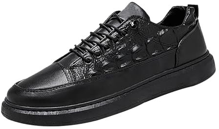 Stivali da uomo Casual Dress Moda Primavera ed Estate Scarpe sportive da uomo Fondo piatto Leggero Mesh Traspirante Slip On Confortevole Tinta unita Caratteristiche semplici:, Nero , 38 2/3 EU