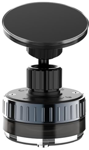 Saumoker Supporto magnetico portatile per telefono con rotazione a 720°, adsorbimento dello specchio di sottovuoto, compatible per iPhone, Samsung Galaxy, tutti gli smartphone