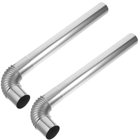 WHAMVOX 4pcs Stainless Steel Stove Pipe Elbow Kit with Heavy-Duty Boiler Flue Extension for Wood Burning Stoves and Fireplaces Anti-Leakage Chimney Vent Pipe for Indoor Heating and