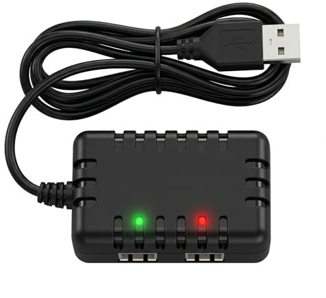 7.4V Lithium Battery Balance Charger, USB 2-in-1 Charging Cable with XH-3P Plug, Overcharge Protection, Suitable for 2S Batteries, compatible with Axial SCX24