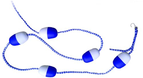 WRITWAA Corde avec Boules Flottantes 7m pour Piscine de Séparation de Sécurité en Corde Résistante Anti-oxydante pour Délimitation des Voies de Nage et Zones Dangereuses