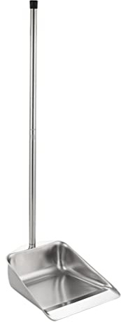 SWETRACE Paletta in Metallo per Spazzatura in Acciaio Inox, Manico, Senza Piegarsi, Finitura Fine, per Cucina e Pulizia Casa Stili Multipli