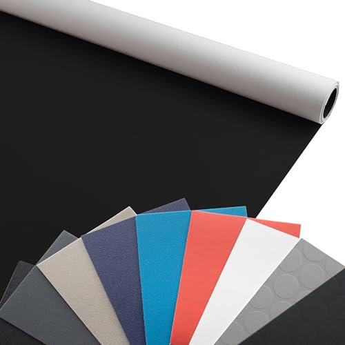 Primaflor PVC Bodenbelag Meterware - EXPOTOP, 2,00m x 5,00m, Uni Schwarz, Messeboden, Vinyl-Boden für Küche, Wohn- und Badezimmer, Auslegware, Anti-Rutsch, Nicht Reflektierende Oberfläche
