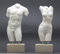 Set weiblicher & männlicher Körper Torso Erotik Akt Kunst Sexy Griechische Statue Skulptur
