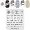 Nail Stamping Plate Fashion Party Letters Words Dots Drop Theme Multi-Pattern Stamp Print Image Stamp Template Nail Art for Nail Design By Rolabling