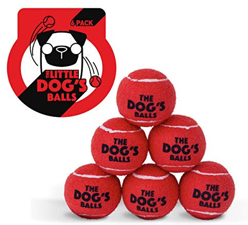The Little Dog's Balls Tennisbälle für Hunde, klein, Rot, 6 Stück
