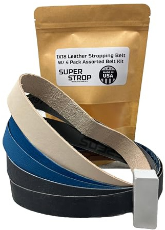 1 x 45,7 cm sortiertes Schleifband-Set mit Super Strop Leder-Schleifgürtel