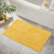 LuxUrux Badematte-Extraweiche Plüschbadewanne Badteppich, 1 '' Chenille Mikrofasermaterial, Super Saugfähiger, Zotteliger Badteppich |Gelb|20 X 30