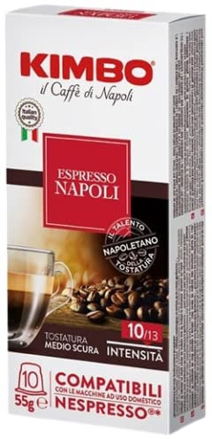 CAFÉ KIMBO NAPOLI - 10 CAPSULES COMPATIBLES NESPRESSO 5.5g