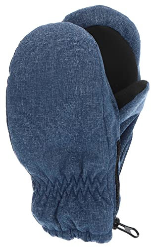 Sterntaler Unisex Kinder Daumen und seitlichem Reißverschluss Fäustlinge, Tintenbl. Melange, 2
