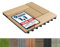 Floordirekt WPC Fliesen 30x30 cm, 1 Stück = 0,09m² Terrassenfliesen, Klickfliesen, Balkonfliesen in Holzoptik - Bodenbelag für Balkon & Terrasse - wetterfest mit Drainagefunktion | Teak Classic