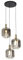 Qazqa - Design Hängelampe I Pendellampe I Pendelleuchte schwarz mit Gold I Messing mit Rauchglas 3-flammig - Zuzanna I Wohnzimmer I Schlafzimmer - Rund - LED geeignet E27