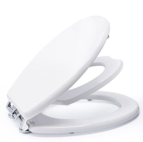 MANY Toilettensitz Mit Kindersitz Toilettendeckel Antibakteriell WC-Sitz Mit Absenkautomatik Klobrille Abnehmbarer WC-Deckel Leicht Zu Reinigen(V Shape)
