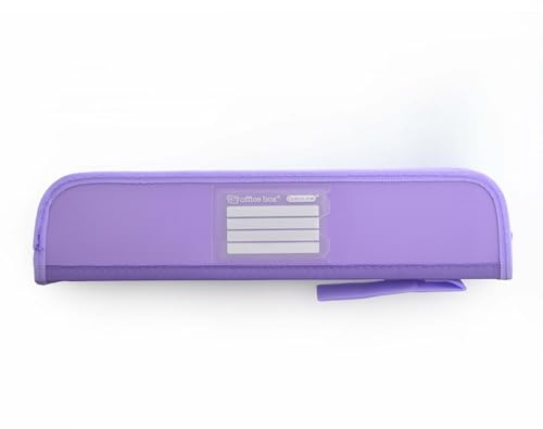 office box Astuccio scuola porta flauti in polipropilene con bordi rinforzati, chiusura a cerniera, maniglia maniglia e identificatore - Colorline, Viola, Porta Flauti