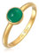 Elli Ring PREMIUM Ring Damen Solitär Basic Grün mit Achat Edelstein in 925 Sterling Silber rhodiniert