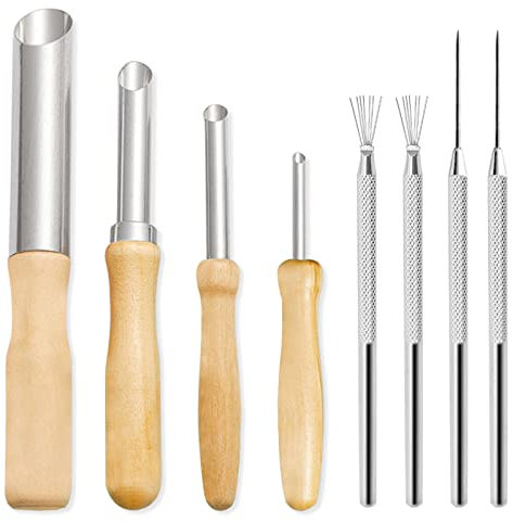 8 herramientas de arcilla, herramientas de esculpir lyfLux, pin de detalle, aguja Qiben, raspador de escultura, herramientas de cerámica, para producción de cerámica de arcilla, modelado de tallado
