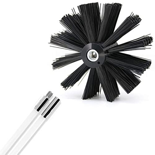 für Schornstein-Kehrbürste Rauchreinigungssystem Kaminwerkzeug Kit + 2 Stangen Heizung und Kühlwerkzeug Zubehör