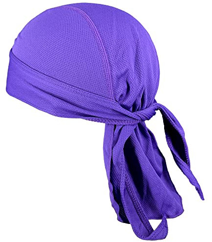 VIAUMBR Piratentuch Bandana Cap Durag Fahrrad Kopfbedeckung Motorrad Kopftuch unter Fahrradhelm Piraten Tuch Pirat Sommer Lila