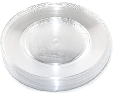 DUE ESSE S.N.C. DI SABATINI ALDO Lot de 60 assiettes transparentes réutilisables, diamètre 17 cm, pour apéritif, APERICENA, PARTY, FESTIONS POUR DESSERT ET Desserts