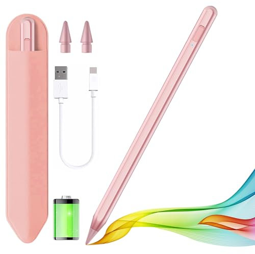 Stylet pour iPad 2018-2025 avec rejet de paume, stylet Apple pour iPad 11e/10e/9e/8e/7e/6e génération, iPad Pro 11/12,9, nouvel iPad Air 2025 11 et 13 (M3/2)/5e/4e/3e génération, iPad mini 6e/6e