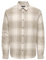 Kariertes Holzfäller Hemd Basic Langarm Flanellhemd Freizeit Karo Slim Fit Shirt Baumwolle ONSGUDMUND, Farben:Beige, Größe Hemd:L