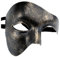 susiodeu Demi- pour Masque Facial à Large Application pour Les fêtes et événements masqués Masques de Mascarade Demi-Visage en Plastique léger, Or brossé Noir