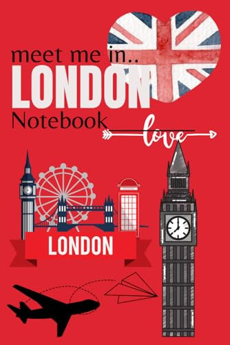 Meet me in London: travel journal love london / 120 lined journal pages