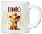 Tasse enfant résistante personnalisée – Ajoutez le prénom | Cadeau original pour enfant | Plusieurs motifs | Plastique solide | 180mL (Lion)