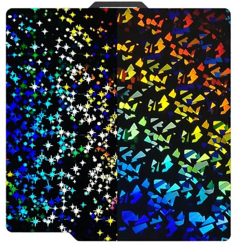 JUUPINE Upgraded 257x257mm H1H Build Plate for Bambu Lab A1 X1 X1C X1E P1P P1S, Double Sided Textured Flake+Galaxy Spring Steel Sheet Flexible Plate for Bambu Lab 3D Printers