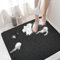 Ruikcoll Luffa Tapis de Bain, Tapis de Douche, antidérapant, Doux et Confortable, Tapis de Bain, Tapis de Douche, antidérapant – Familles, Enfants et Personnes âgées (60 x 40 cm, Noir)
