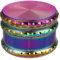 Golden Bell Grinder 2.6 inch Spice Grinders Zinc Alloy Grinder Diamond Edge Design - 4 Layers Rainbow Color