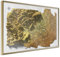 KunstLoft Poster 'Raised Relief Map: Vienna' 45x30cm | Goldener Bilderrahmen | Full-HD-Druck auf hochwertigem Papier