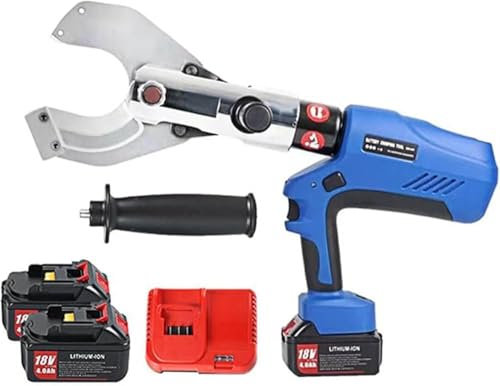 Coupe-câble hydraulique, coupe-câble électrique à cliquet avec affichage LED/batterie, outil de coupe de fil pour câble Al et Cu/Al blindé (EZ-120C)