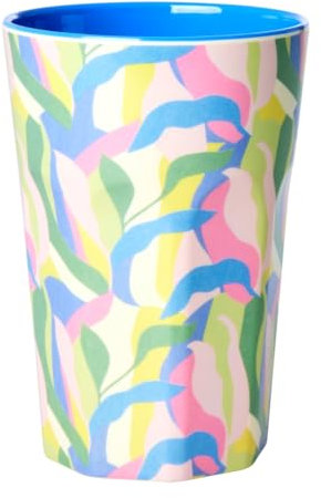 Melamin-Becher, hoch, Blau, Dschungelfieber-Druck