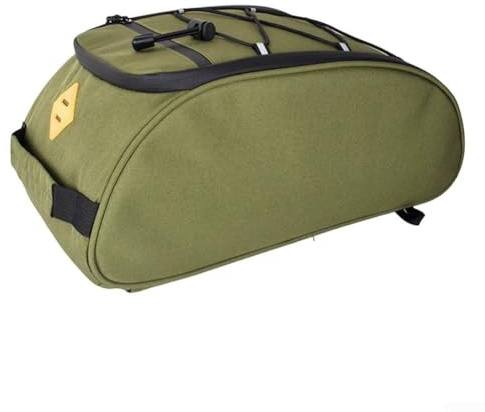 Eawfgtuw Fahrradträger-Hecktasche, 8 l, großes Fassungsvermögen, wasserdicht, mit Schnellverschluss-Halterungssystem, faltbar, für Mountainbikes, Reiseräder (grün)