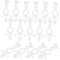 Hemobllo 100pcs Pin Type Fixture Wire Hanger Conduit Cable Fixing Clip Outdoor Cable Trunking Cords Power Strip Drywall Charging Cord Anchor Cord Clips Fastener Nylon Transparent
